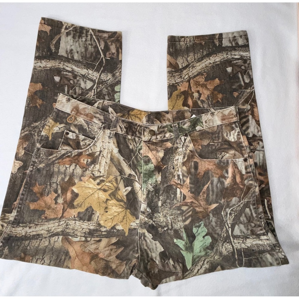 Wrangler Rugged Wear Jeans  Mens 38x30 Brown Camo Advantage Timber USA